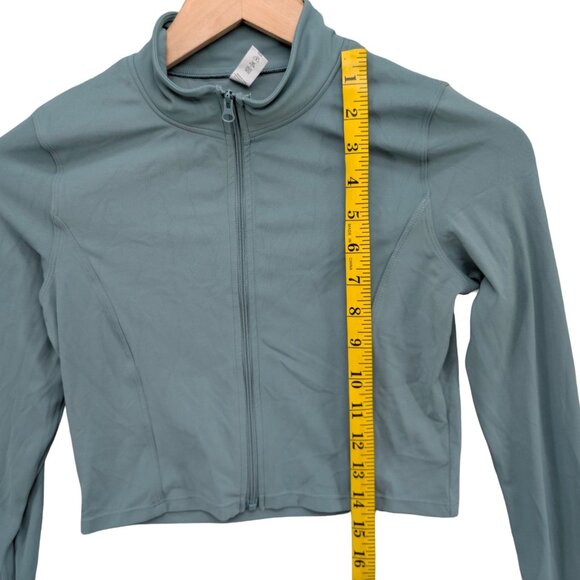 Lululemon Cropped Jacket Womens Sage Green Long Sleeve Thumbholes Size S - Picture 6 of 8